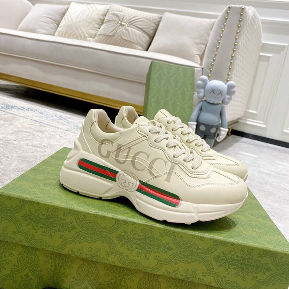 Rhyton Gvc*1 logo leather sneaker