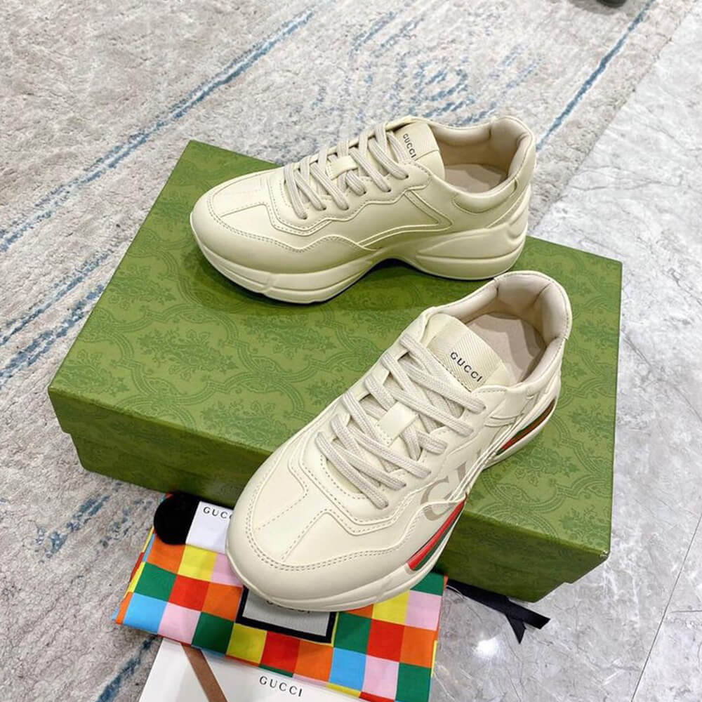 Rhyton Gvc*1 logo leather sneaker