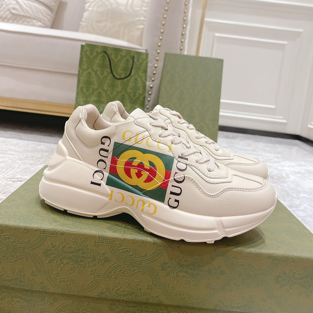 Rhyton Gvc*1 logo leather sneaker