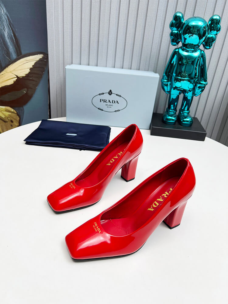 Pra*a Patent Leather Pumps 85mm