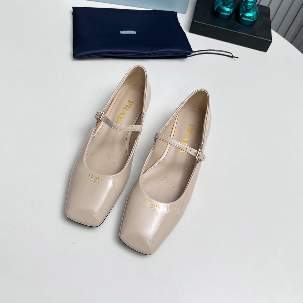Pra*a Patent Leather Mary Jane Ballerinas