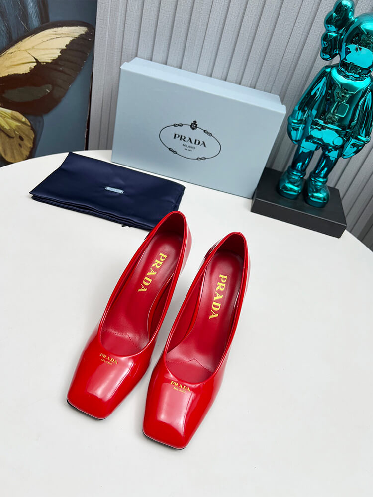Pra*a Patent Leather Pumps 85mm