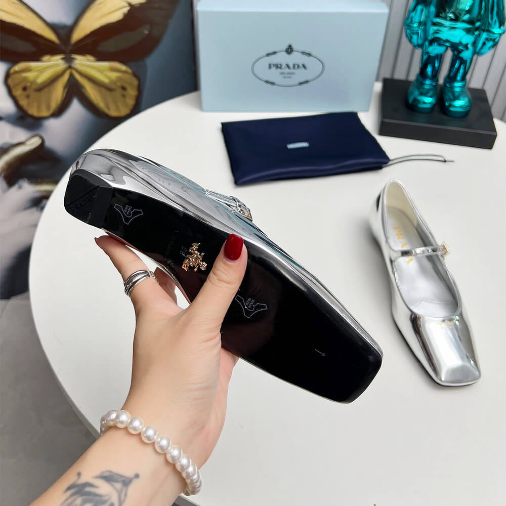 Pra*a Patent Leather Mary Jane Ballerinas