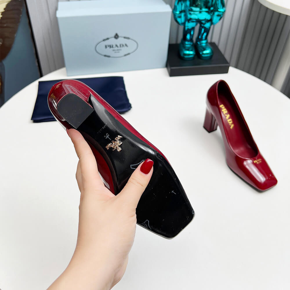 Pra*a Patent Leather Pumps 85mm