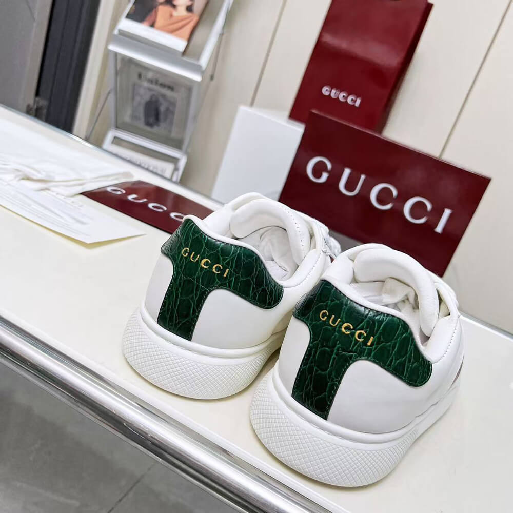 Gvc*1 Ace Web Stripe leather sneakers