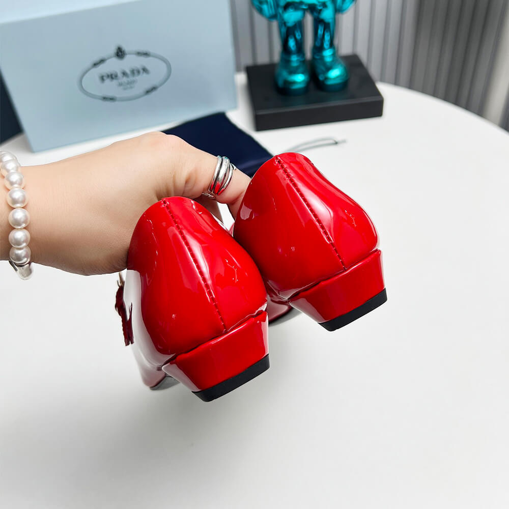 Pra*a Patent Leather Mary Jane Ballerinas