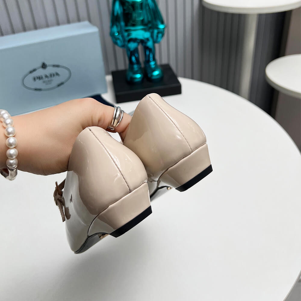 Pra*a Patent Leather Mary Jane Ballerinas