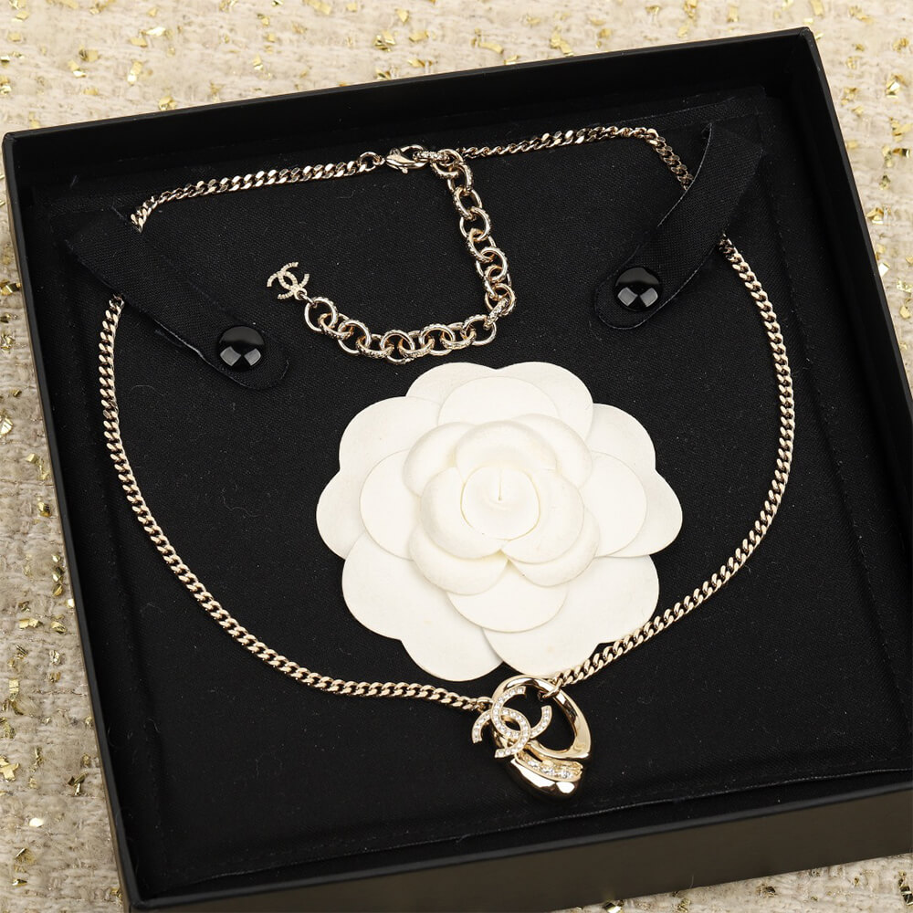 Ch**el Double CC LOGO NECKLACE