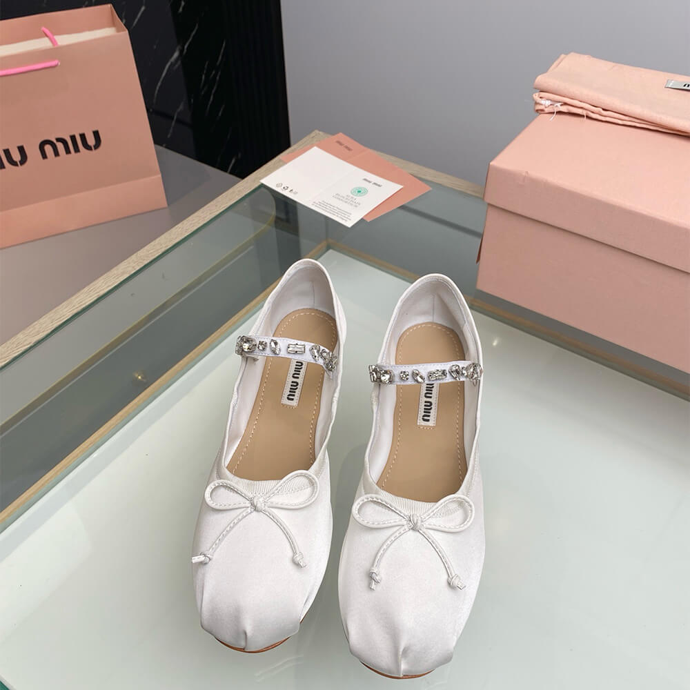 M1um1u Satin ballerinas