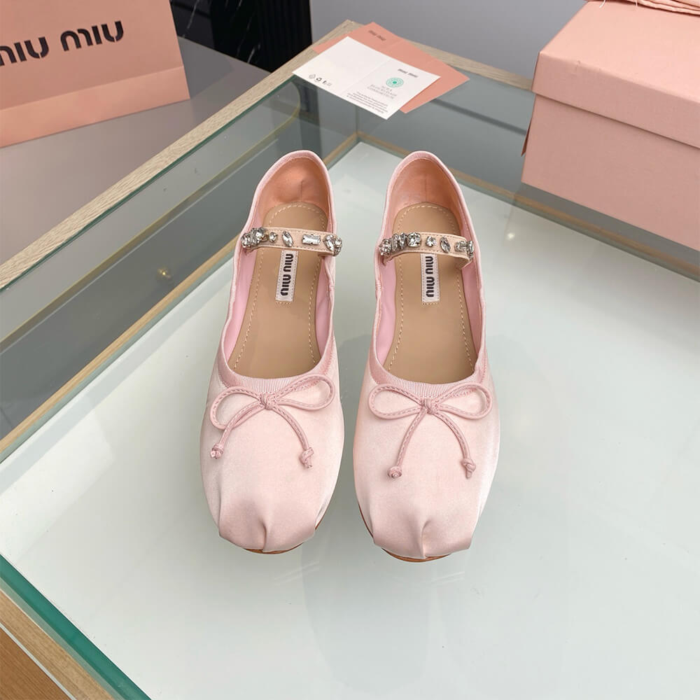 M1um1u Satin ballerinas