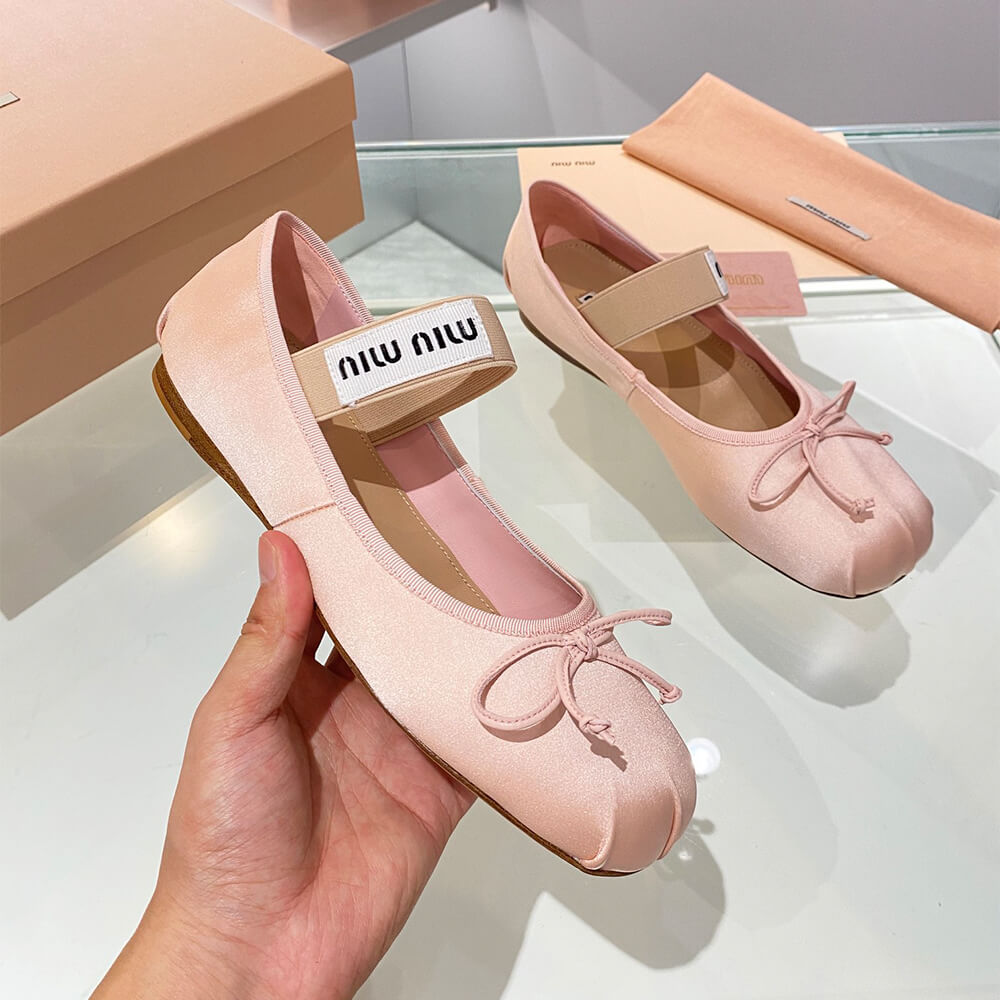 M1um1u Satin ballerinas