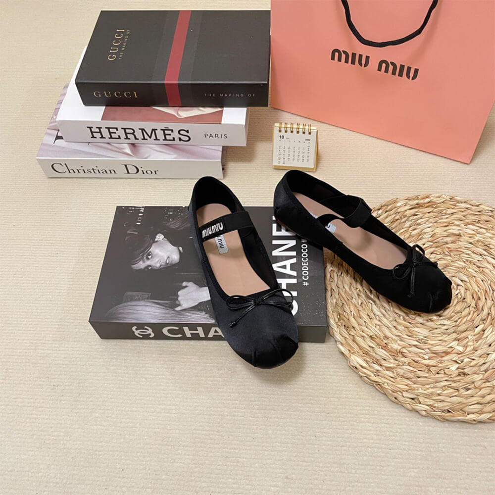 M1um1u Satin ballerinas