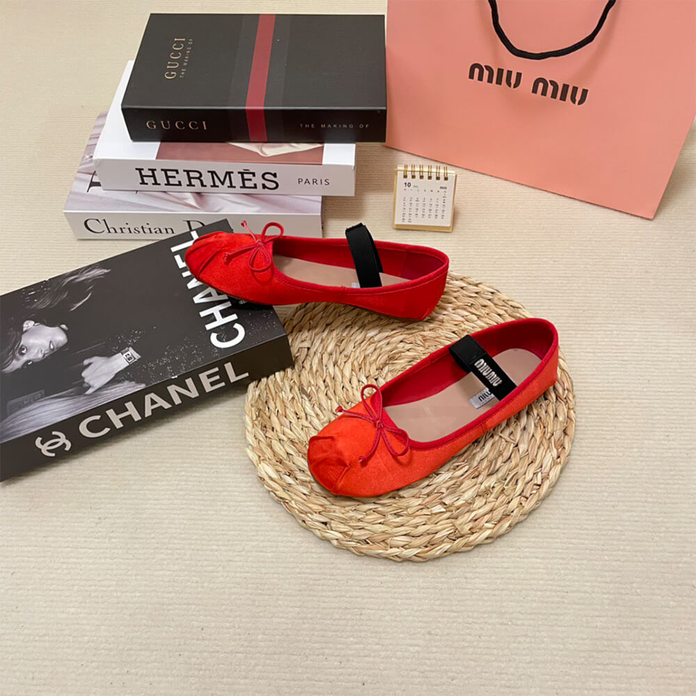 M1um1u Satin ballerinas