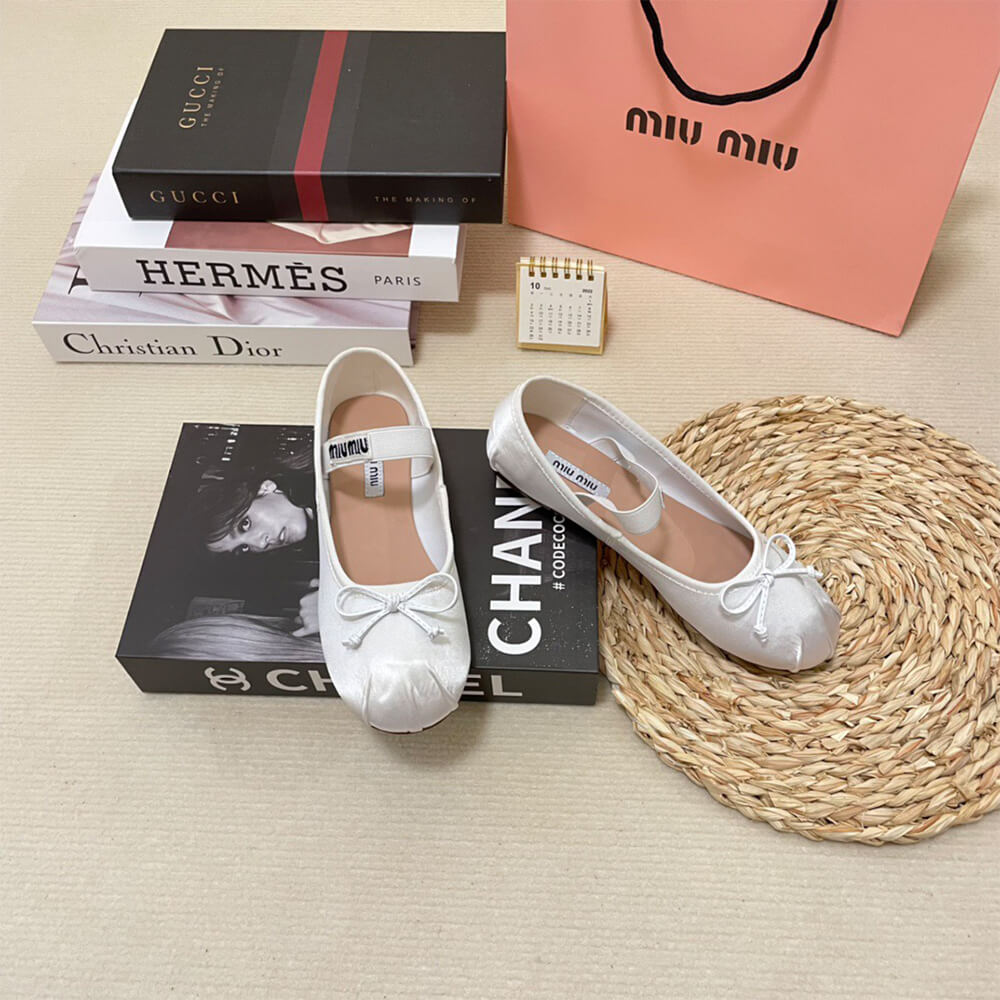 M1um1u Satin ballerinas