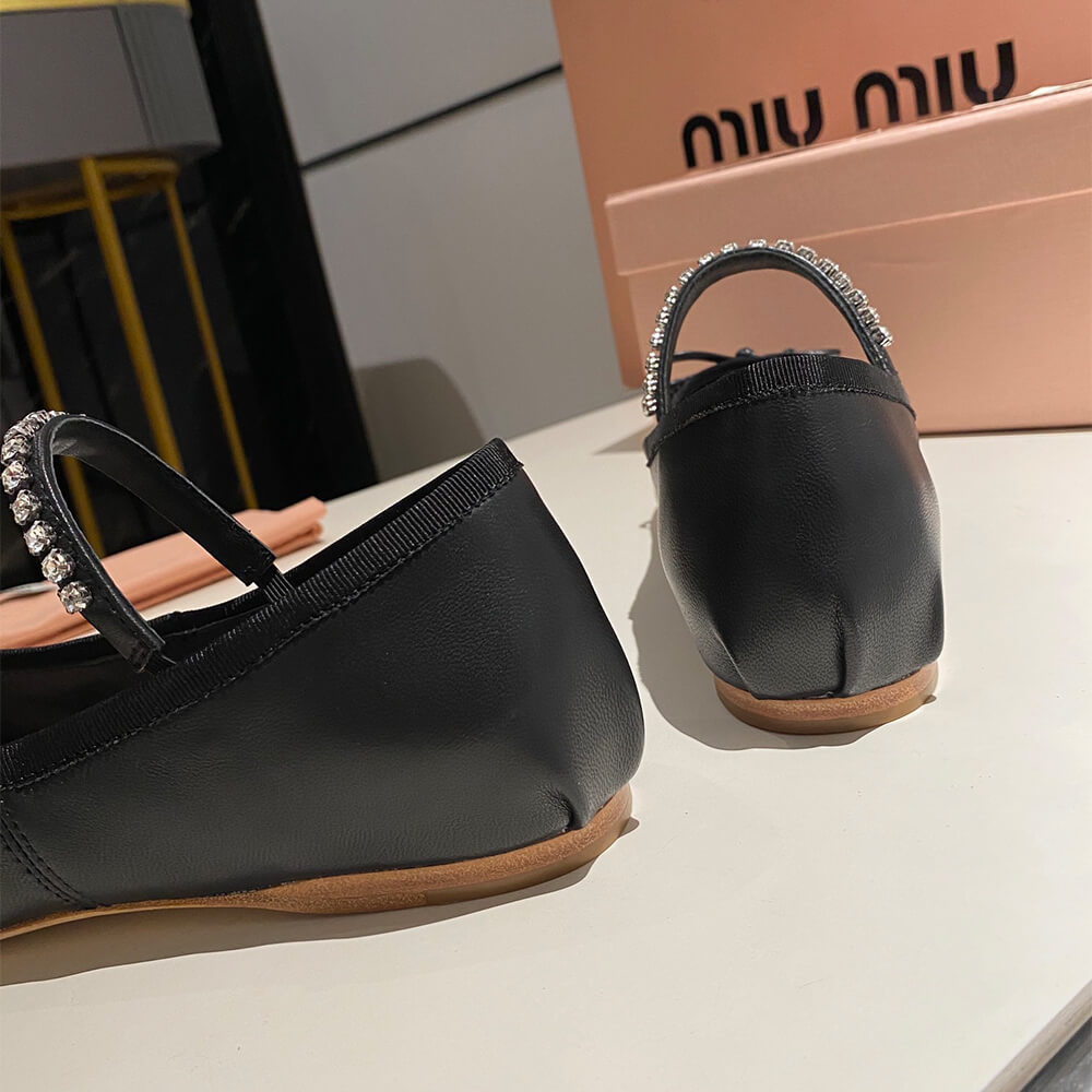 M1um1u Leather ballerinas