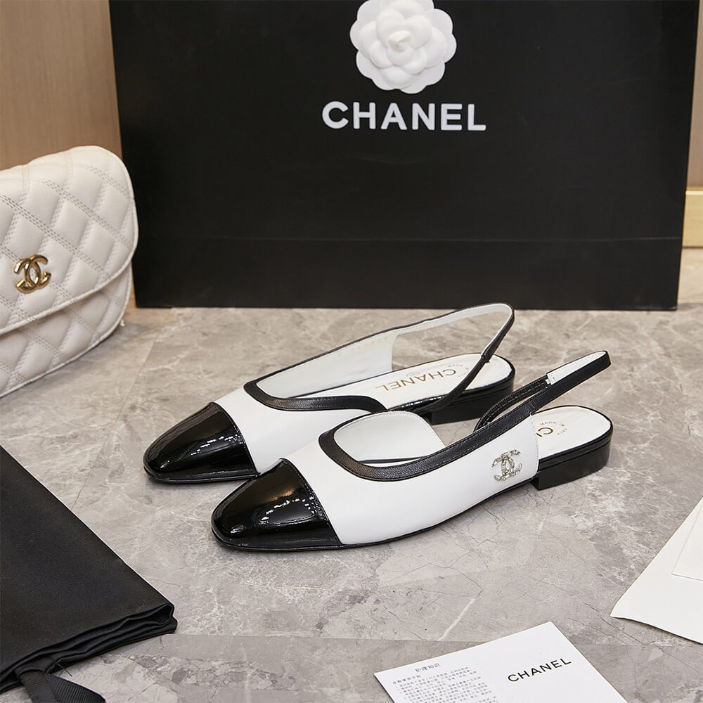 Ch**el D1am0nd Buckle Slingbacks