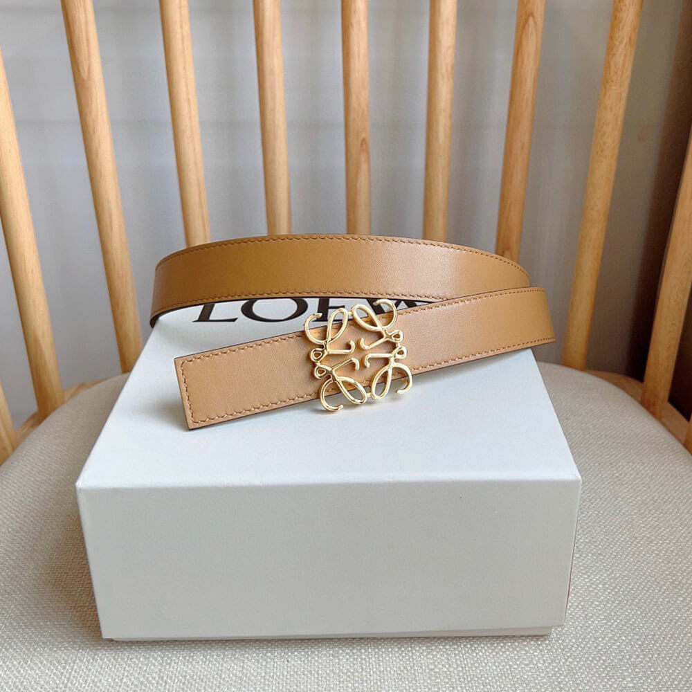 L0ew* Reversible Anagram belt in smooth calfskin 28mm