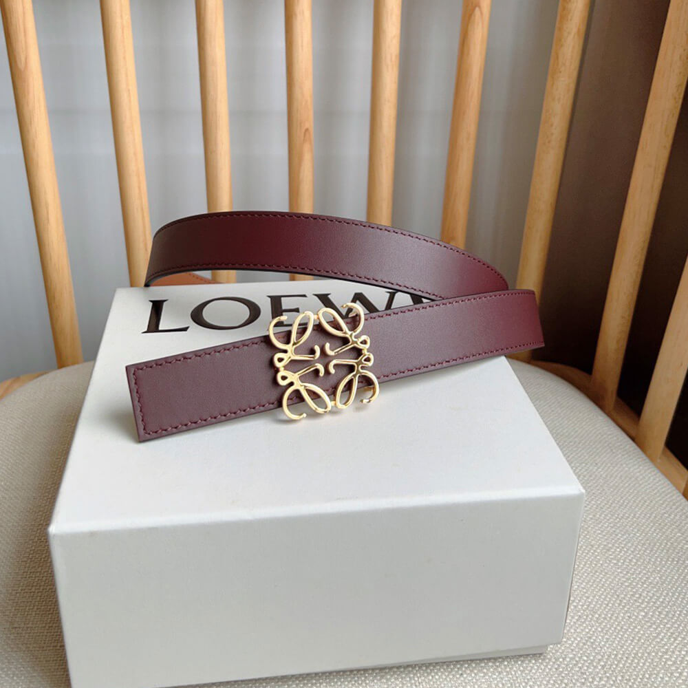 L0ew* Reversible Anagram belt in smooth calfskin 28mm