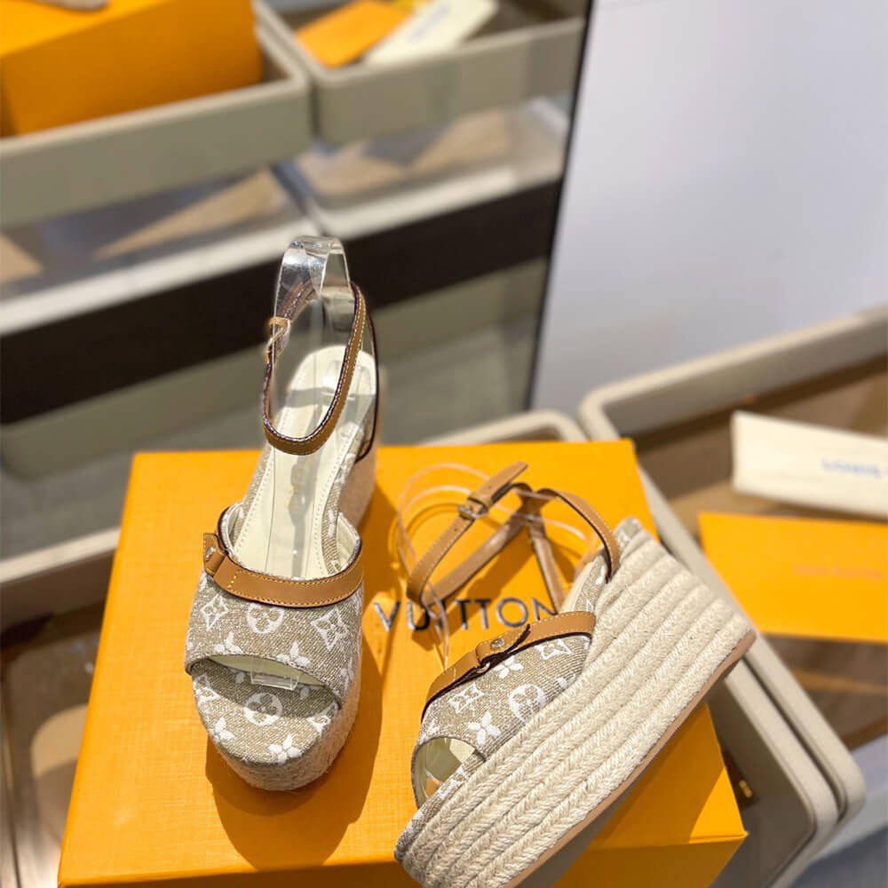 LV Helios Wedge Sandal