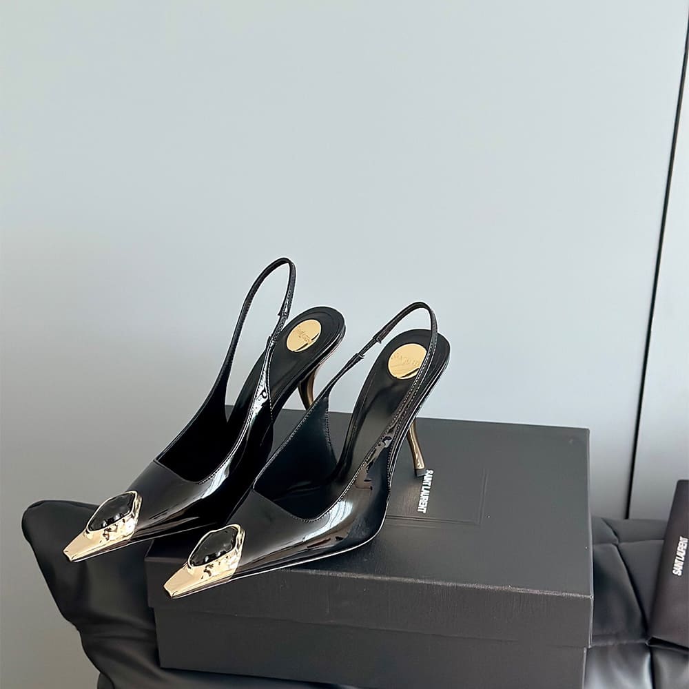 Y51 Loulou Slingback Pumps in Patent Leather
