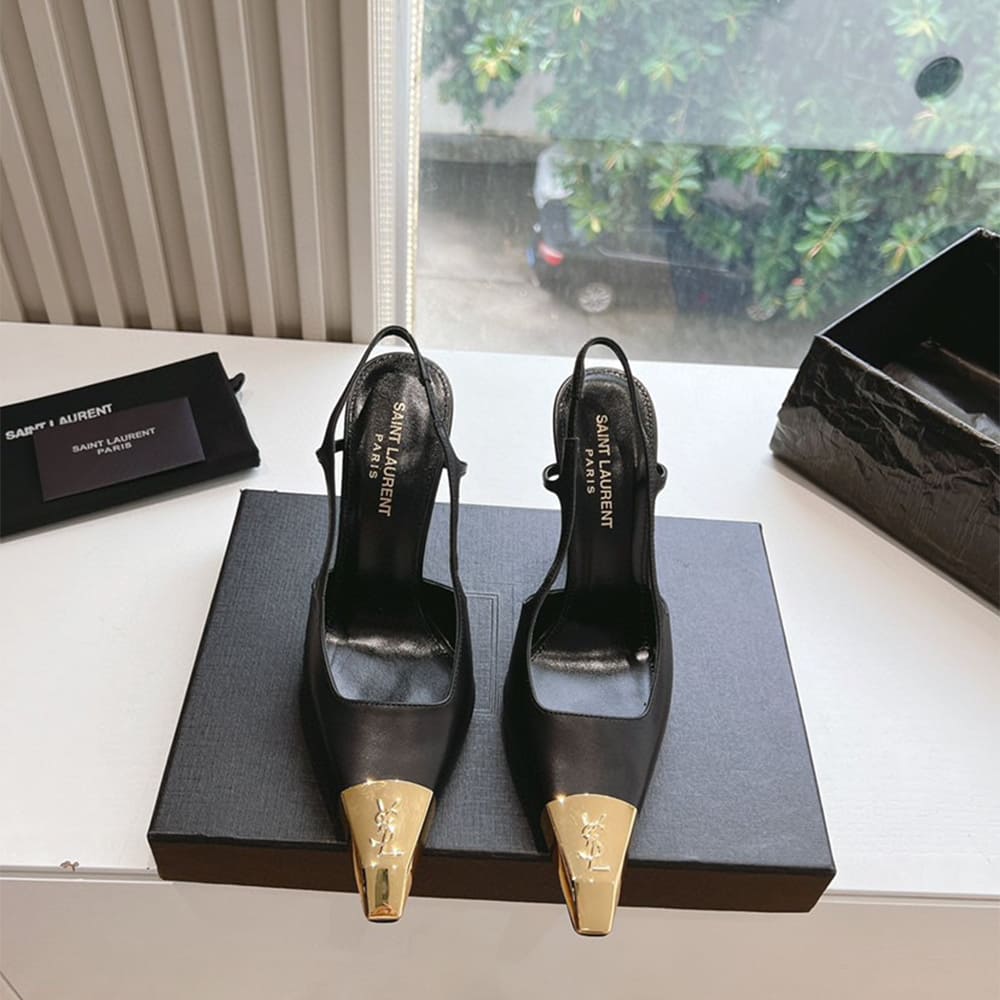 Y51 Jeanne Slingback Pumps in Smooth Leather