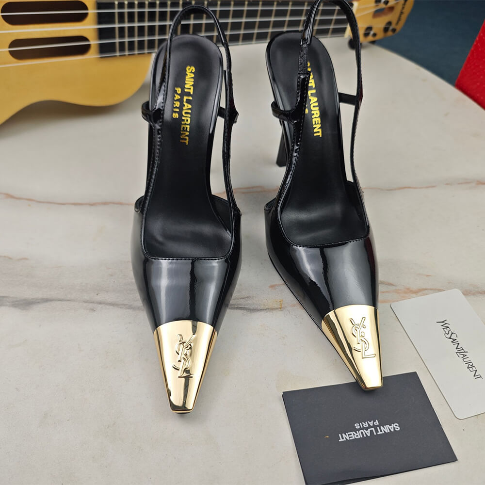 Y51 Jeanne Slingback Pumps in Patent Leather