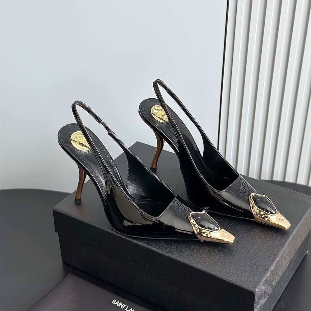Y51 Loulou Slingback Pumps in Patent Leather