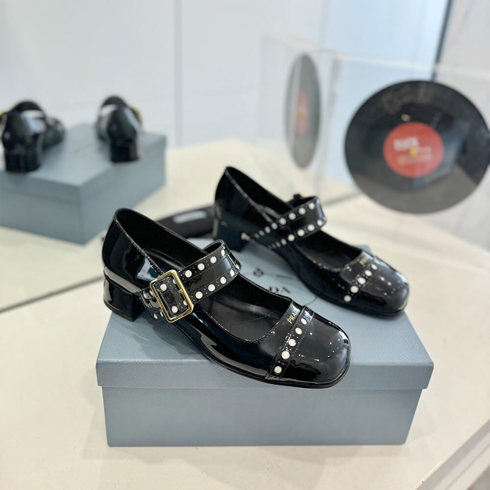 Pra*a Patent leather Mary Jane pumps