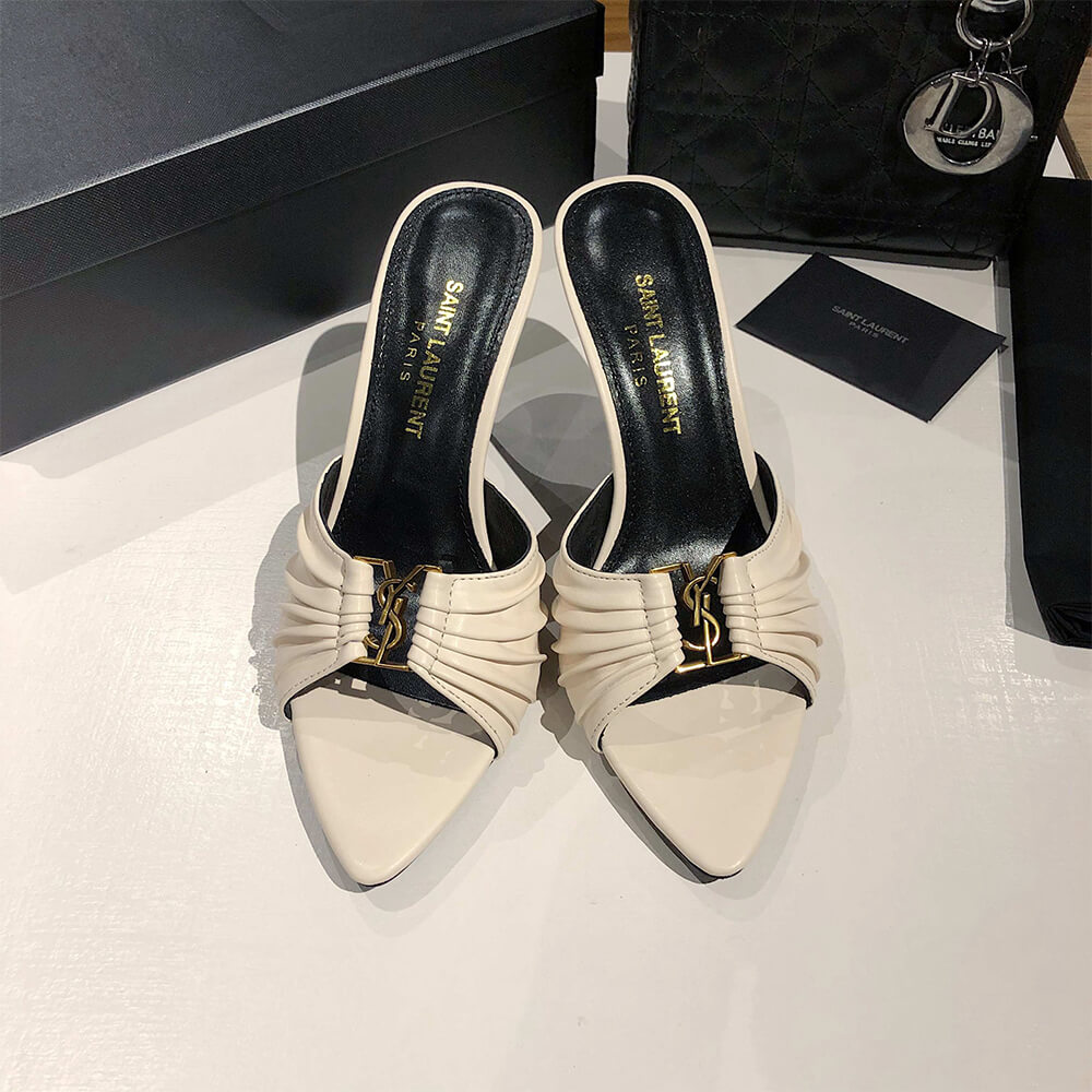 Y51  BABYLONE MULES IN SMOOTH LEATHER