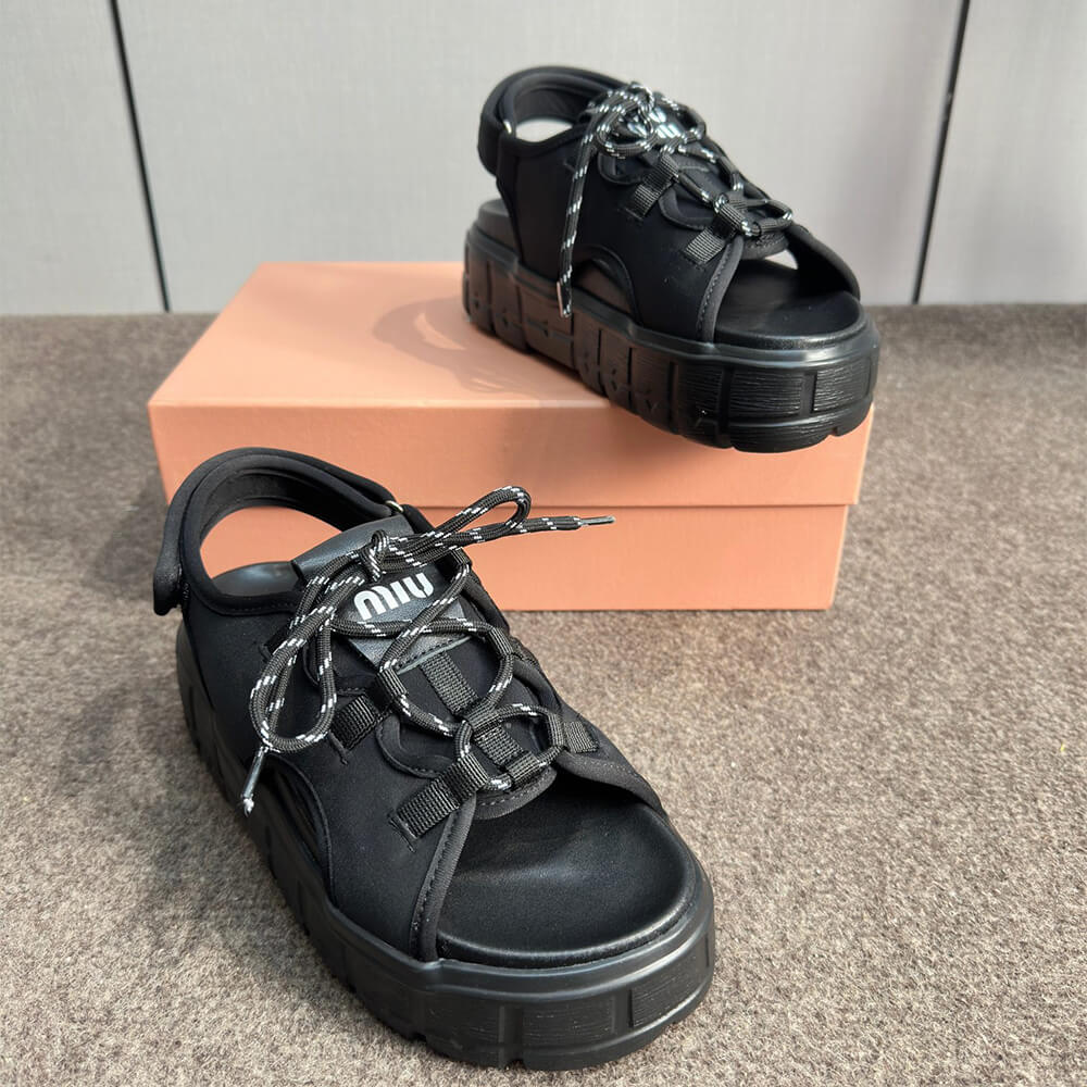 M1um1u Chunky neoprene sandals