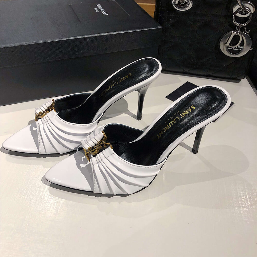 Y51  BABYLONE MULES IN SMOOTH LEATHER