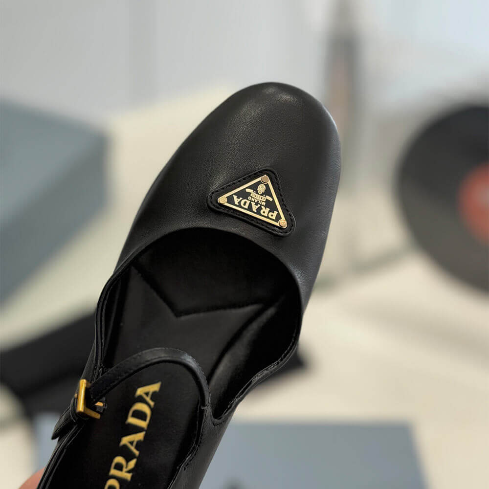 Pra*a Nappa leather ballerinas