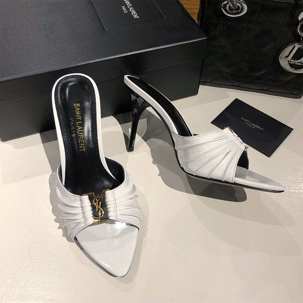 Y51  BABYLONE MULES IN SMOOTH LEATHER