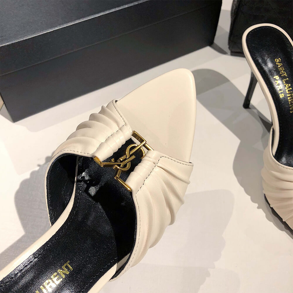 Y51  BABYLONE MULES IN SMOOTH LEATHER