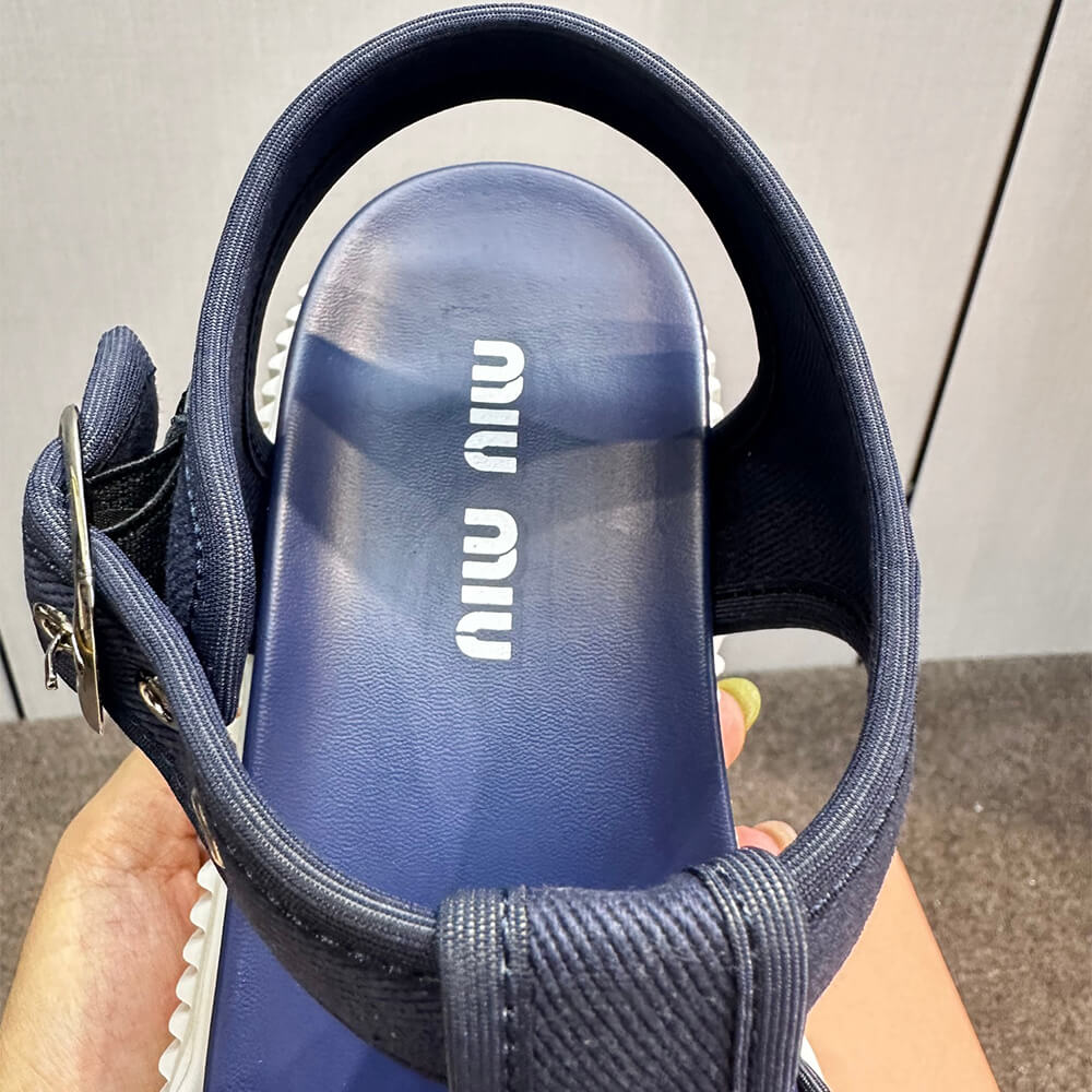 M1um1u Denim flatform sandals