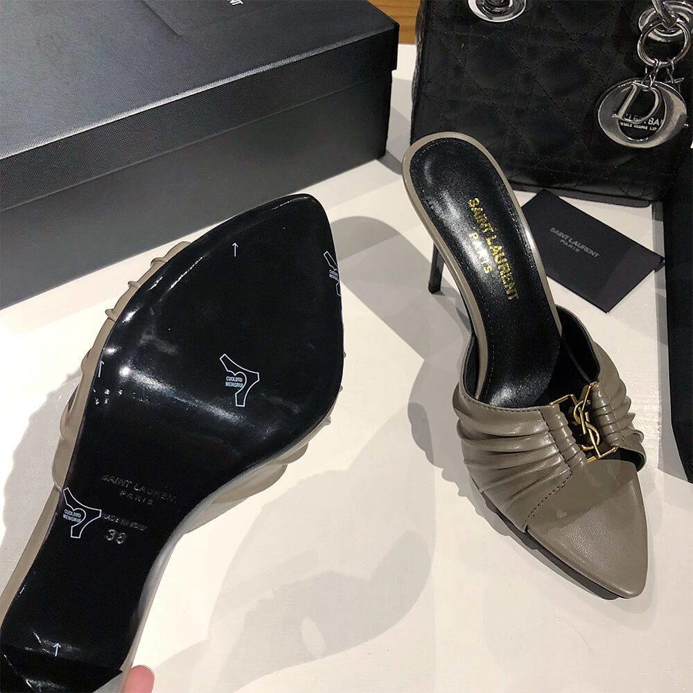 Y51  BABYLONE MULES IN SMOOTH LEATHER