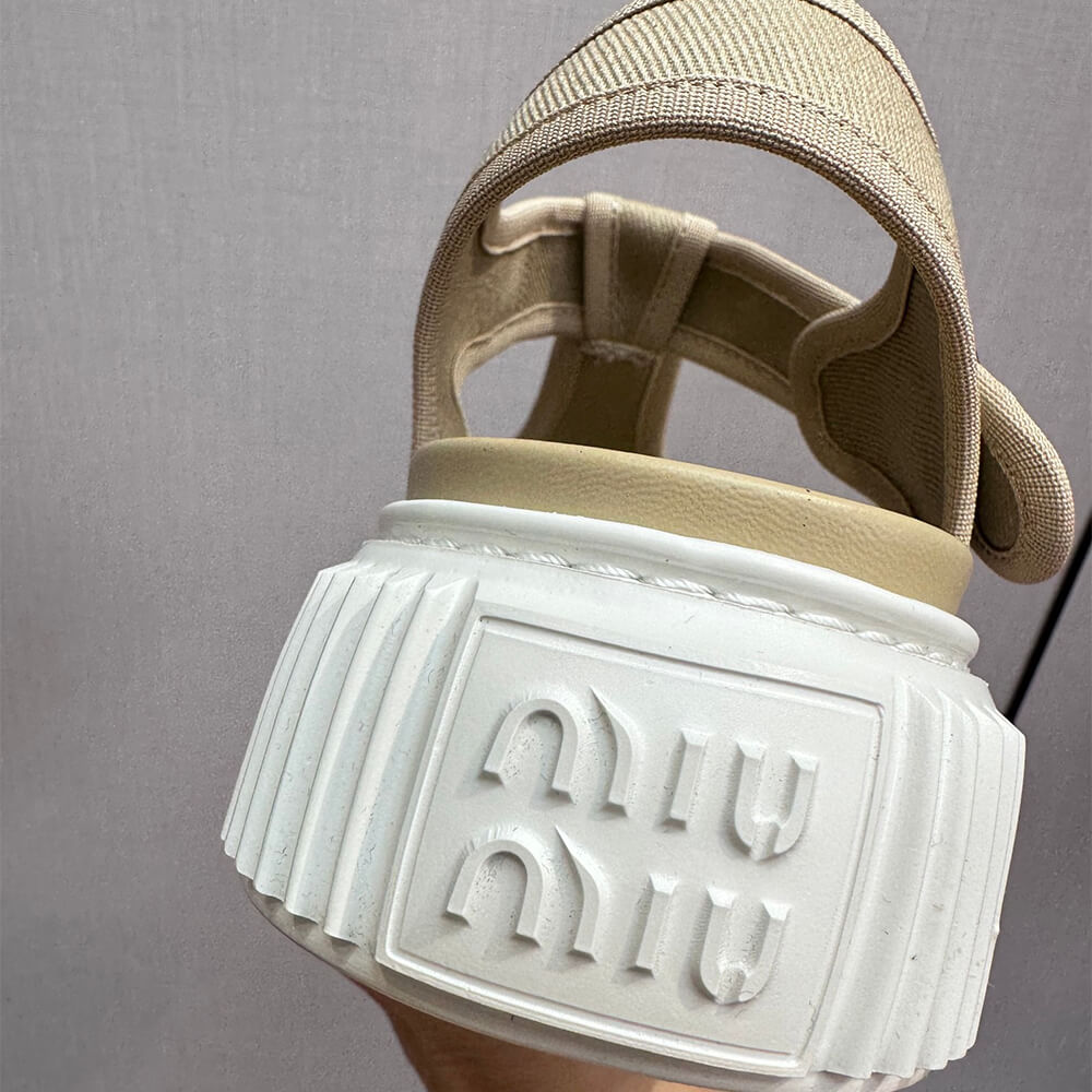 M1um1u Denim flatform sandals