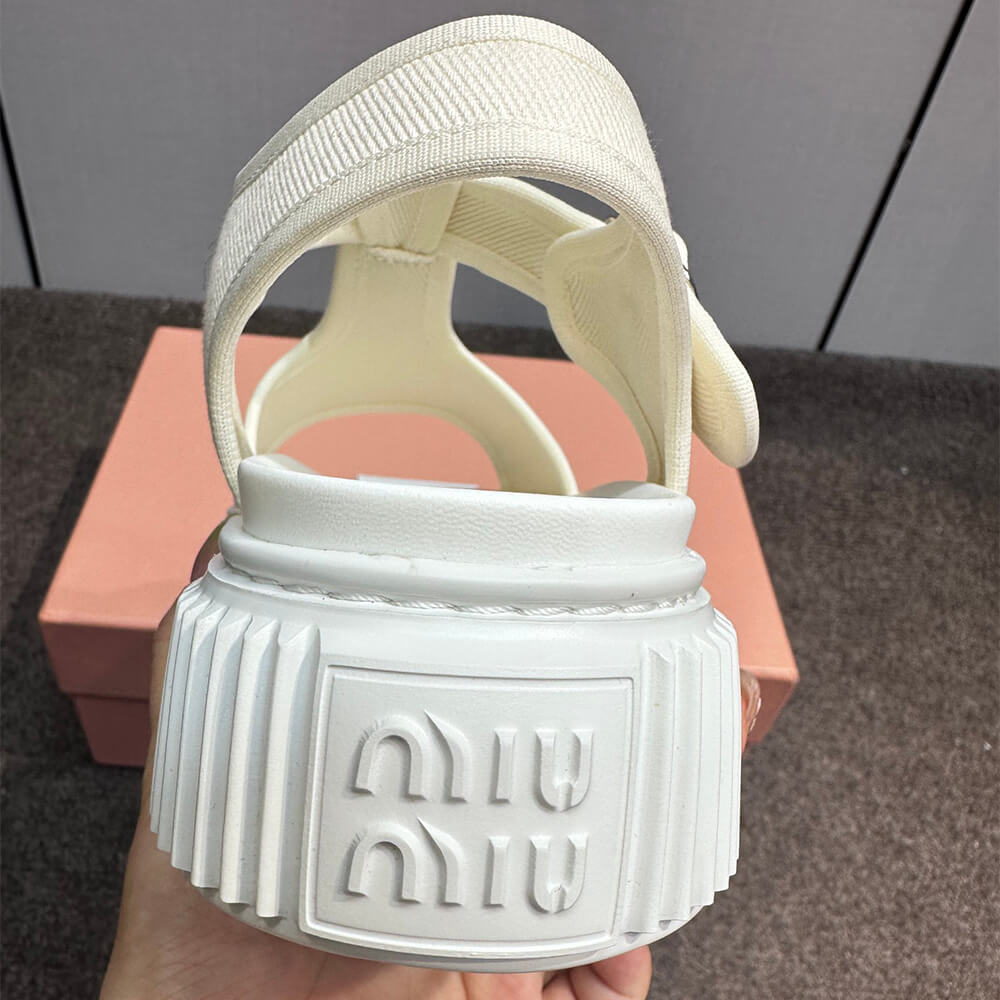 M1um1u Denim flatform sandals