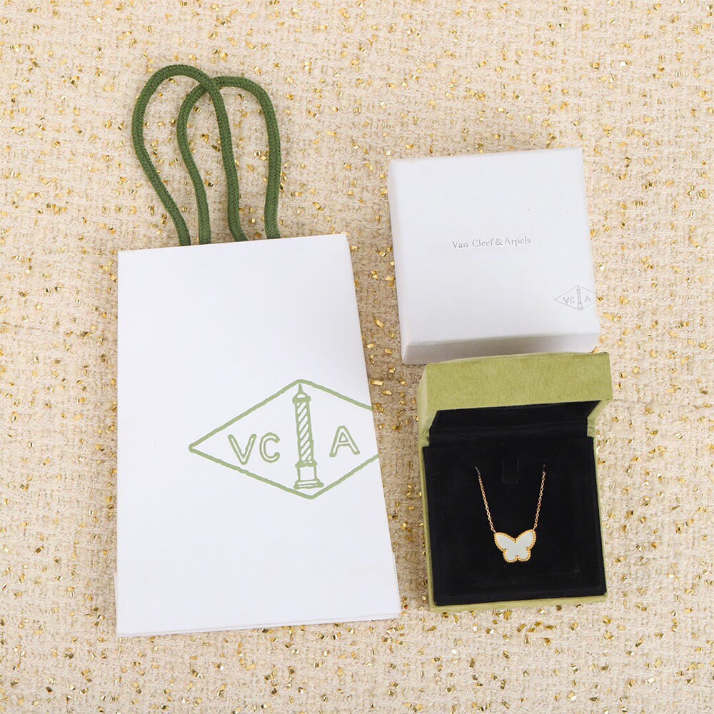 V*n Cl**f & Arpels Lucky Alhambra butterfly pendant