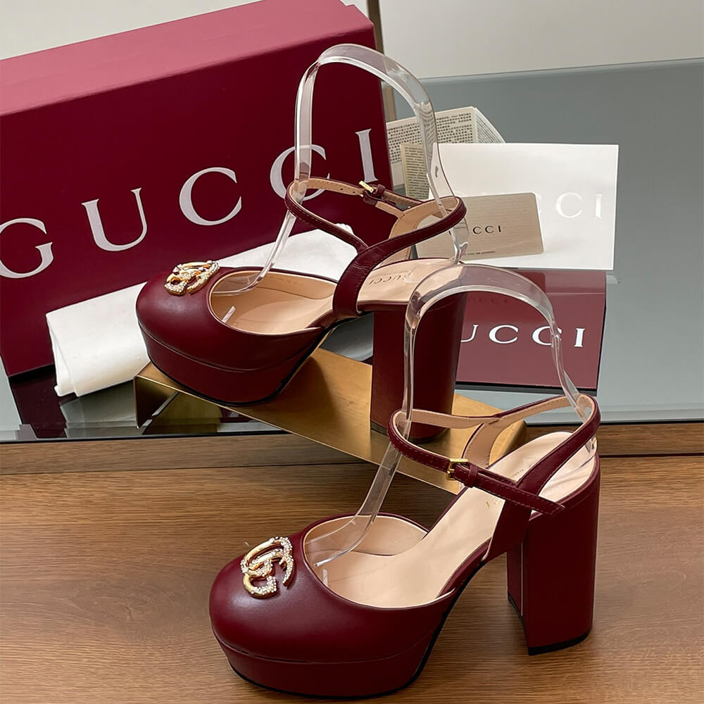 Gvc*1 Women’s platform pump with crystal Double G
