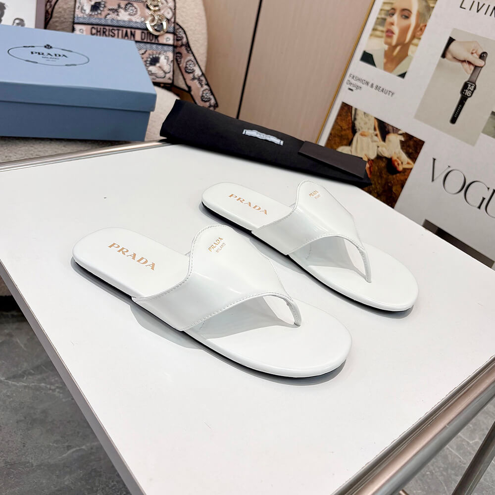 Pra*a Brushed leather thong sandals
