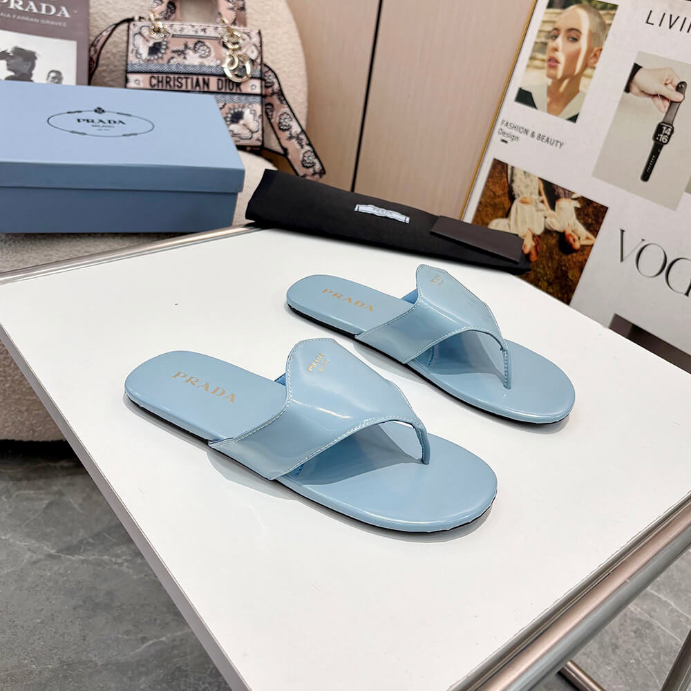 Pra*a Brushed leather thong sandals