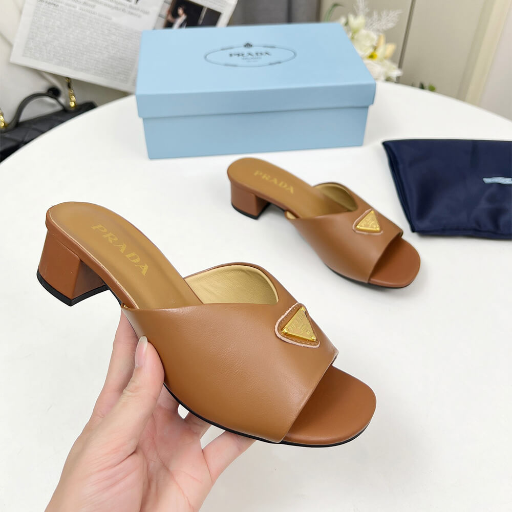Pra*a Padded nappa leather sandals
