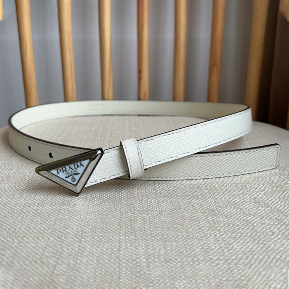 Pra*a Saffiano leather belt