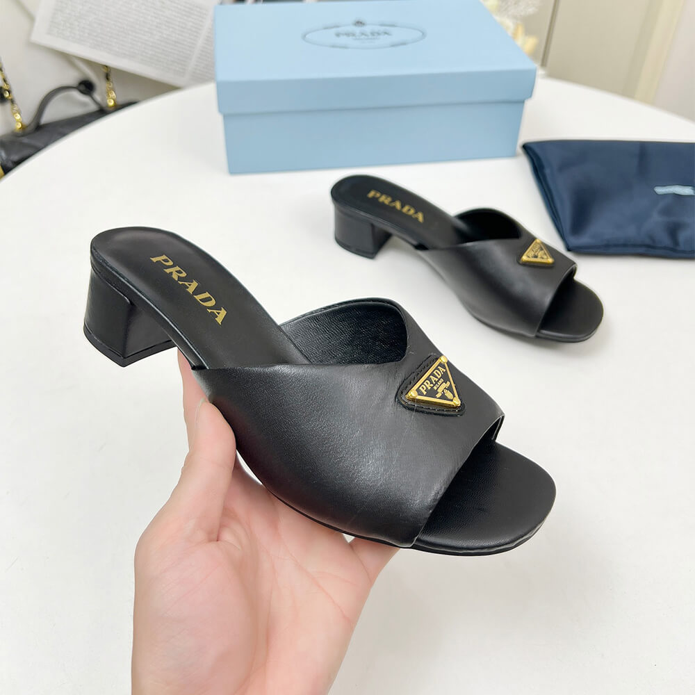 Pra*a Padded nappa leather sandals