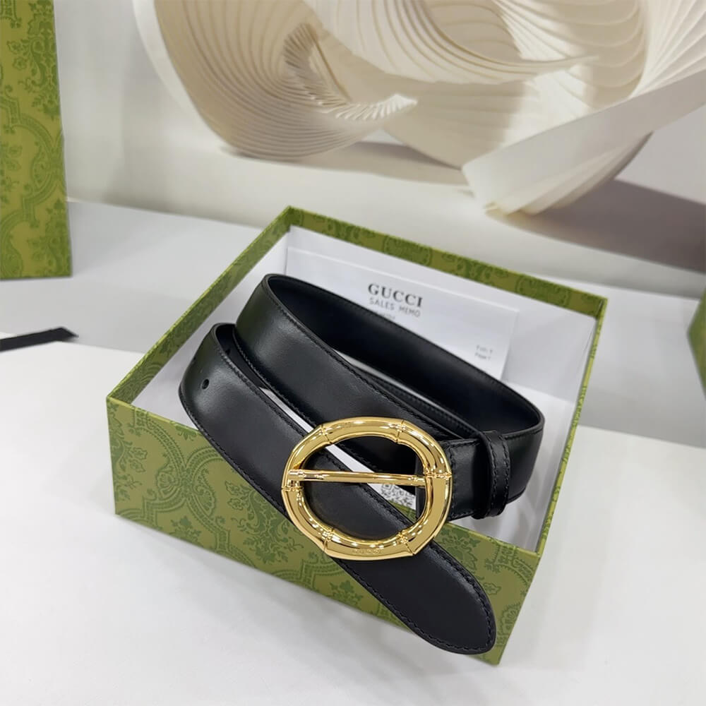 Gvc*1 belt with round bamboo buckle