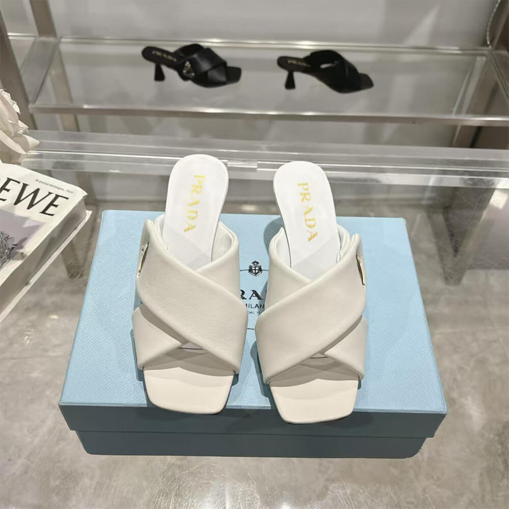 Pra*a Padded nappa leather sandals