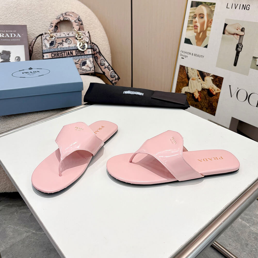 Pra*a Brushed leather thong sandals