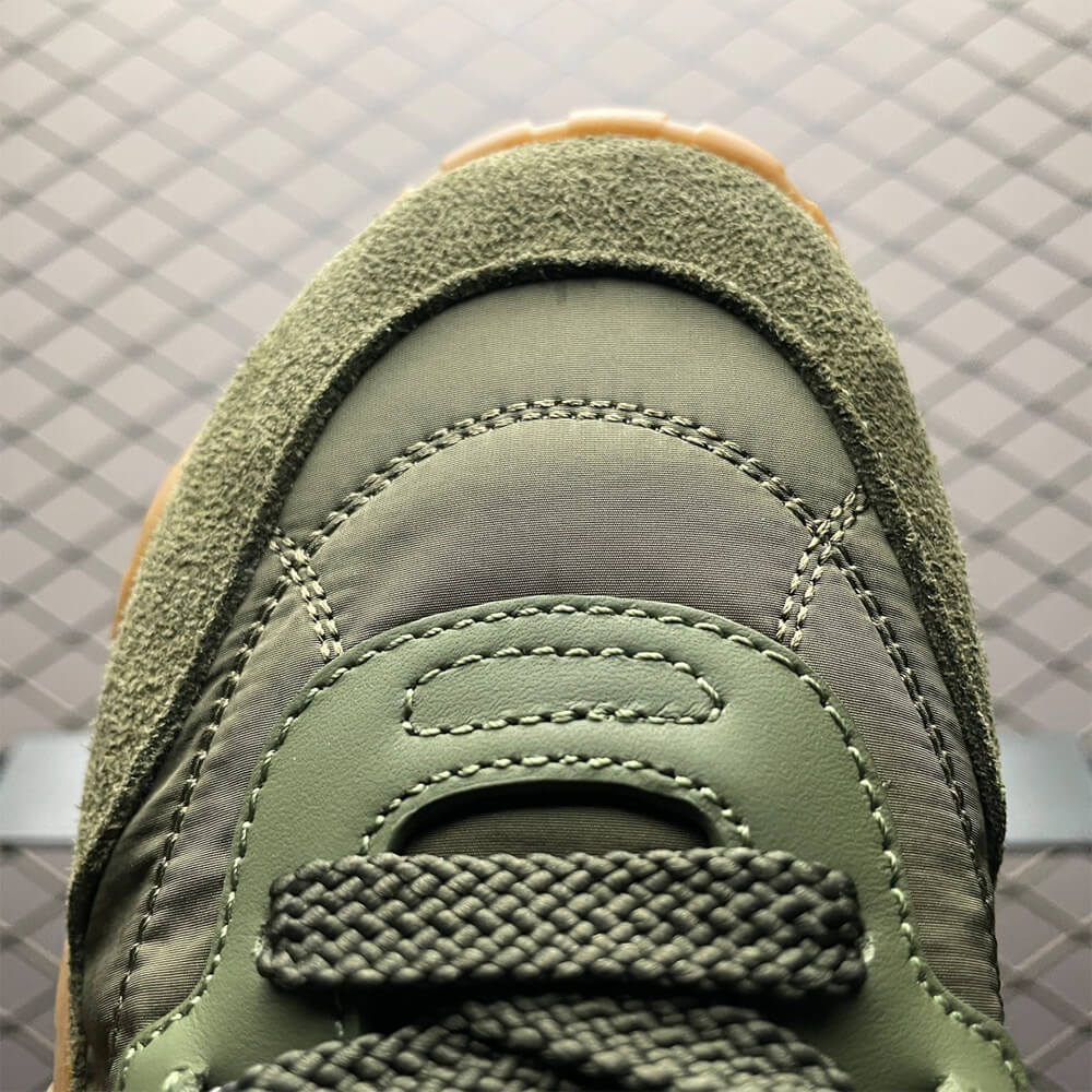 M1um1u Tyre technical fabric and suede sneakers