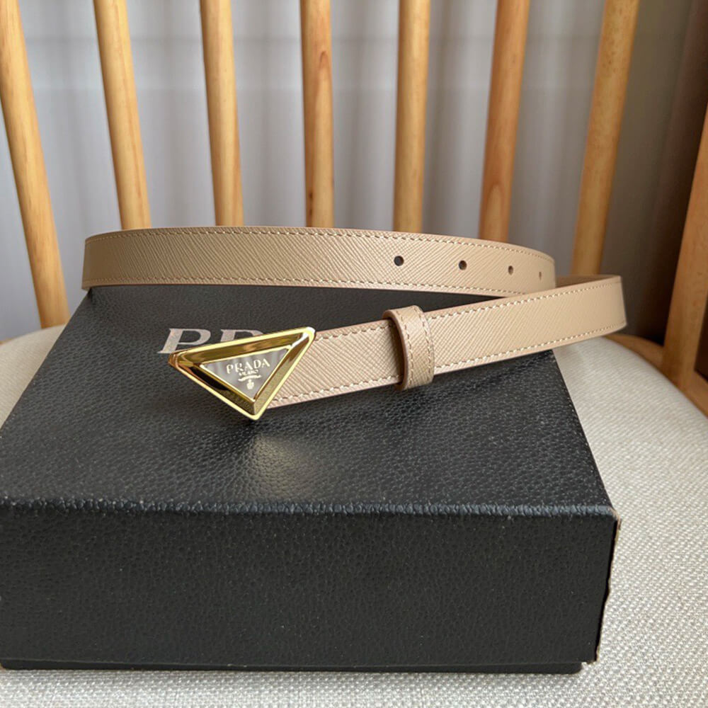Pra*a Saffiano leather belt